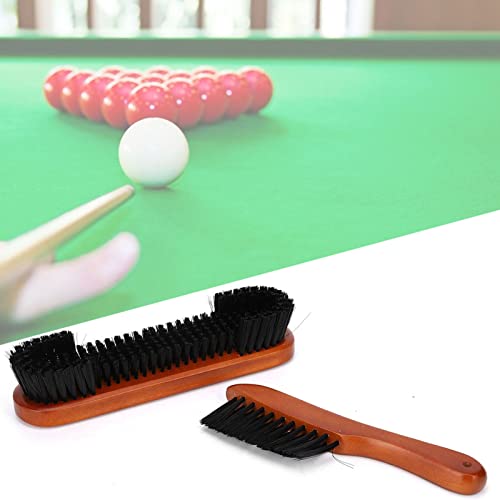 ZJchao Pool Table Brush, 2 pcs Pool Billiard Snooker Table Brush Hair Sweep Rail Clean Tool Cleaning Set Accessories Billiard Brush Billiard Felt Brush with Comfort Handle for Pool