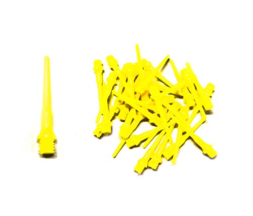 Neon Yellow Long Tufflex Extra Strong 2BA 3/16" Thread Soft Tip Dart Points 100-1000 Packs Plus USA I Love Darts Bracelet (Neon Yellow Long, 500 ct.)