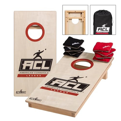 ACL MINI Officially Licensed 1x2 Cornhole Boards - Compact 12" x 24" Travel Size - Premium Play Surface - ACL Dual-Speed Mini Bags - Carry Bag Included