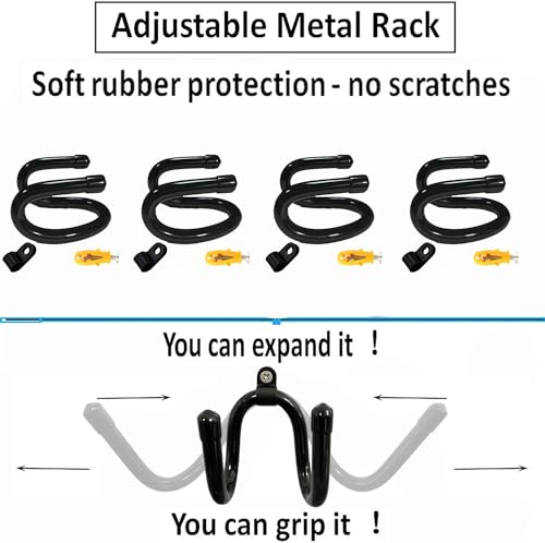 Pmsanzay 4 Pack Universal Game Controller Organizer - Wall Mount Rack for Nintendo Wii Remote Controller Accessories