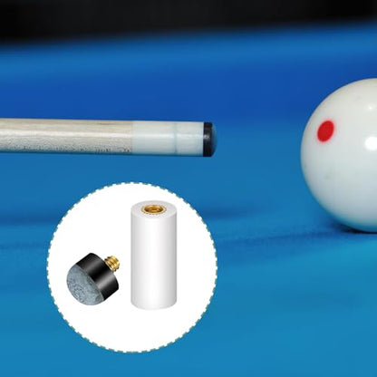 10 Sets Billiard Cues Tips Replacement Kit with White Pool Cue Stick Ferrules, Pool Stick Tips, Screw On Pools Cue Tip Pools Cues Tip Replacement kit, 13 mm, Blue