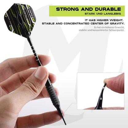 Darts Plastic tip,Soft Tip Darts Set，3pack 18g with Extra Tip,Dart Flights and Dart Shafts for Electronic Dart Board