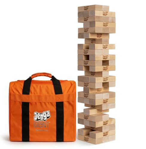 Jenga Giant - Hardwood Blocks - Stacks to Over 4 Feet - Officially Licensed - JS6 - style: JS6
