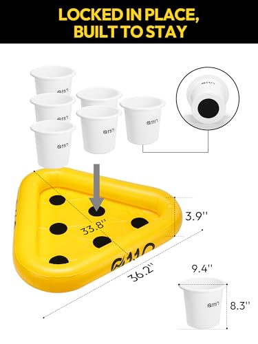 A11N Sports Bucket Toss Game Set – Outdoor Yard Pong Style Game with 12 Buckets & 6 Balls, Fun Lawn Game for Beach, Camping, Tailgating, Backyard, Family & Adult Parties