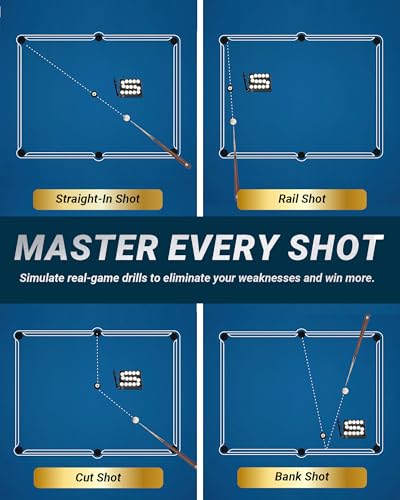 Pool Ball Rack Training Tool, Quick-Release Billiards Ball Setter for Solo Practice, Holds 15 Balls, Improves Accuracy & Precision, Portable ABS Pool & Snooker Table Accessories