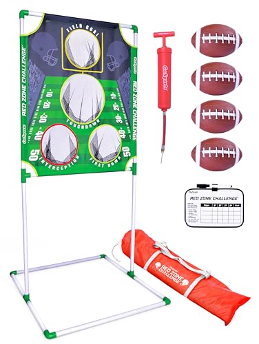 GoSports Football & Baseball Toss Games Available in Football Red Zone Challenge or Baseball Pro Pitch Challenge Choose Between Backyard Toss or Door Hang Targets - style: Football Toss