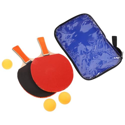 FOMIYES Table Tennis Paddle Set with 2 Rackets and 3 Balls, Portable Ball and Paddle Trainer Kit with Carrying Case for Indoor and Outdoor Ping Pong Practice