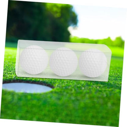 Toyvian 4pcs Transparent Pet Golf Display Case Foldable Storage Box for Home Office Organizer for Collectors and Golf Enthusiasts