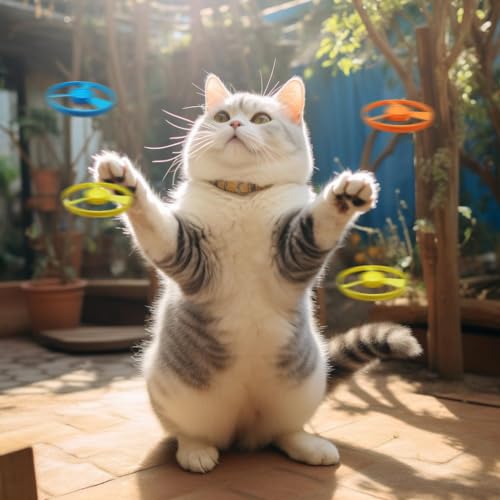 Cat Fetch Toy, Interactive Flying Cat Toy with 48 Propellers, Toys for Training Hunting Chasing(only Flying Propellers) - color: only 48 Propellers