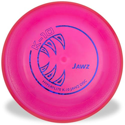 Hyperflite K-10 Jawz Puncture Resistant Dog Flying Disc, Medium-Large | Puncture Resistant, Competition Approved | 8.75-inch, 150g | Medium & Large Dogs | Pink - color: Pink