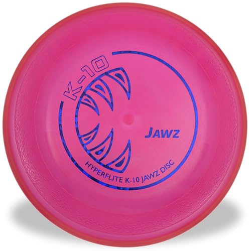 Hyperflite K-10 Jawz Puncture Resistant Dog Flying Disc, Medium-Large | Puncture Resistant, Competition Approved | 8.75-inch, 150g | Medium & Large Dogs | Pink - color: Pink