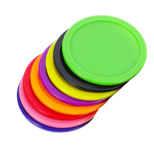 UPKOCH 8pcs Heavy Duty Air Hockey Pucks Replacement Set Accessories for Home and Professional Table Games for Boy Girl and Adults