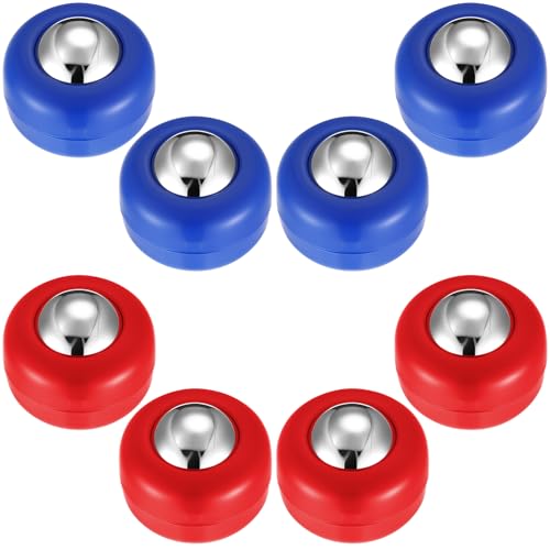 Gejoy Mini Shuffleboard Replacement Puck Tabletop Equipment Rollers Set Shuffleboard Curling Accessories - color: Red, Blue