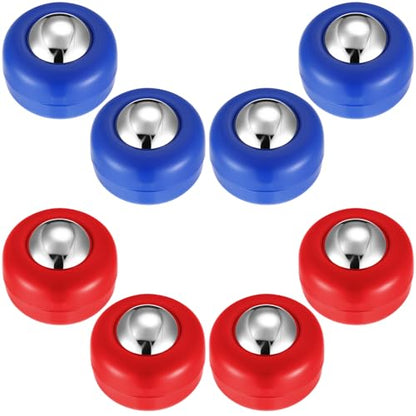 Gejoy Mini Shuffleboard Replacement Puck Tabletop Equipment Rollers Set Shuffleboard Curling Accessories - color: Red, Blue