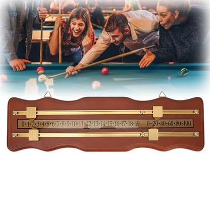 Billiard Scorer, Shuffleboard Scoreboard Snooker Scoreboard, 2 Wavy, Density Fiberboard, Score Keeper Snooker Scoreboard for Game Supplies