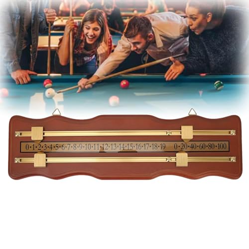 Billiard Scorer, Shuffleboard Scoreboard Snooker Scoreboard, 2 Wavy, Density Fiberboard, Score Keeper Snooker Scoreboard for Game Supplies