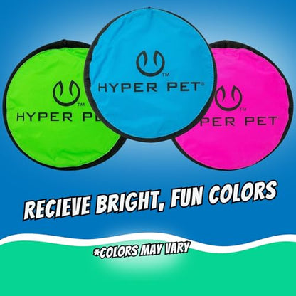 Hyper Pet Flippy Flopper Dog Interactive Dog Toys [Flying Disc Fetch Toy Floats in Water & Safe on Teeth] (Colors Will Vary), Multicolor, 9" - size: Pack of 1