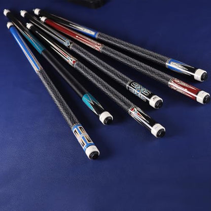 58 inch Canadian Maple Pool Cue Stick 19/20/21 Ounces Available, 13mm Fiber Leather Tip Billiard Cue, Irish Linen Wrap Cues for Beginner, Commercial and Home Entertainment - color: 01