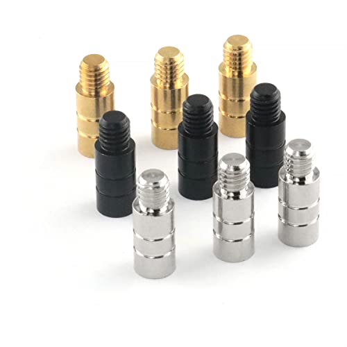9pcs 2g Dart Weights Fine Copper 6x11mm Black/Silver/Brass 2ba Thread for Dart Accessories