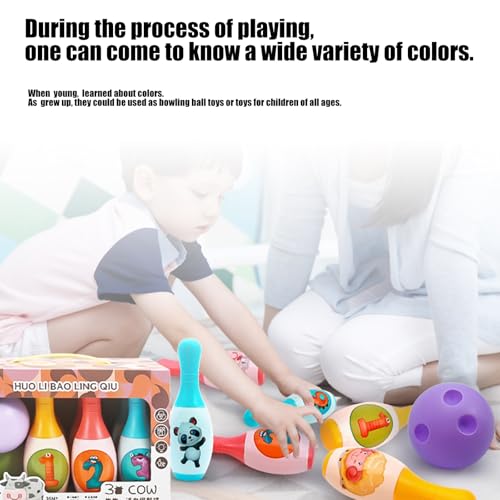 Bowling Game Set Toy for Preschooler Learning Fun Hand Eye Coordination Set for Family Party Gathering Toy - size: Medium