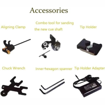 7 in 1 Billiard Cue Stick Repairer, Multifunctional Snooker Cue Repairing Machine, Snooker Cue Tips Clamp Repair Tool, Club Straightening and Leather Replacement