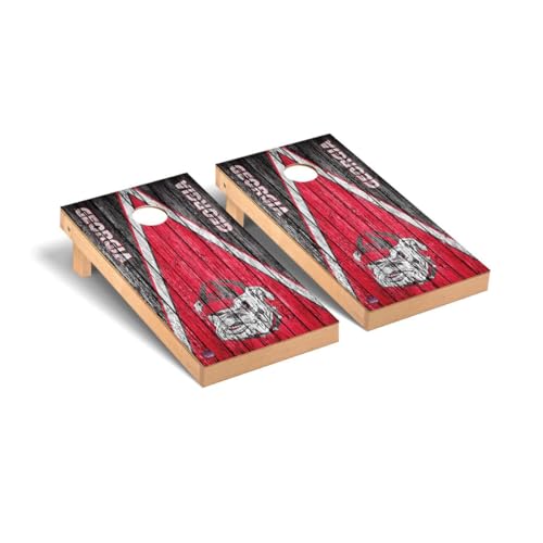 College Team Cornhole Boards, 2x4 Premium Corn Hole Board Set, Officially Licensed Cornhole Boards, Perfect for Tailgates - color: Georgia, size: 2. Include Carrying Case