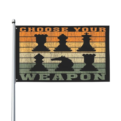 Choose Your Weapon Retros Chess Master Pieces Game Club Humor Flag For College - color: white5