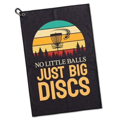 No Little Balls Just Big Discs Printed Microfiber Golf Towel, Funny Frisbee Golfing Towels, Golfer Bags Accessories Gifts for Men Disc Lover Golfer Fan Dad Grandpa Uncle Brother Family Friend - color: Multicolor064