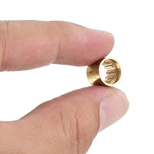 PATIKIL Brass Pool Cue Ferrules, Billiard Cue Tips Replacement Repair Tool for Snooker Cue Stick - size: 10mm