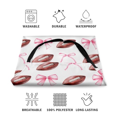 Manfei Blue Bowknot Kids Kitchen Apron - color: Romantic Pink