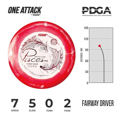 Disc Saturn-Pisces | Disc Golf Stable Straight Fairway Driver | PDGA Approved | Workhorse Control Driver | 165-170g | Stable Straight Flight