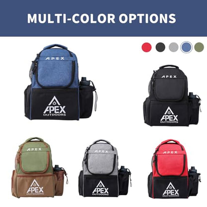 Disc Golf Bag, Large Disc Golf Backpack Holds Over 21 Discs, Durable & Lightweight with Multiple Storage Pockets - color: Blue