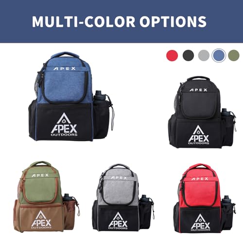 Disc Golf Bag, Large Disc Golf Backpack Holds Over 21 Discs, Durable & Lightweight with Multiple Storage Pockets - color: Blue