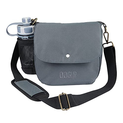 QOGIR Lightweight Disc Golf Bag: Durable Disc Golf Bag with 8+ Disc Capacity, Introductory Discs Golf Bag, Holds Water Bottle and Accessories, Great for Beginners - color: Gray