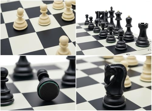 20-inch Foldable Silicone Easy-to-Clean Large Chess Set, Family Retro Adult and Children's Chess Portable Travel Game Chess Set with Storage Bag, Ideal for Outdoor and Travel Use.