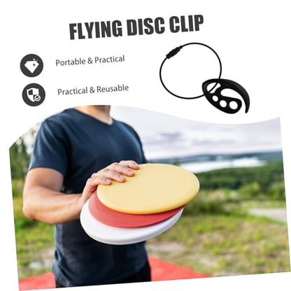 Yardwe 2Pcs Portable Flying Disc Clamp Lightweight Disc Holders for Convenient Carrying Durable Wear Resistant Design for Outdoor Sports for Disc Golf and Recreation