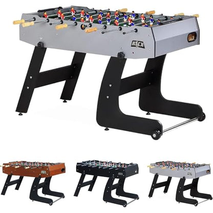 KICK Monarch 48" Folding Foosball Table – Compact Indoor Game Table - color: Gray
