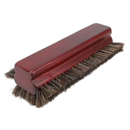 Pool Table Brush, Wood Horse Hair 3 Sided Billiards Brush Cleaner for Cleaning Pool Tables Corner, Wooden Billiards Pool Table and Rail Brush Set