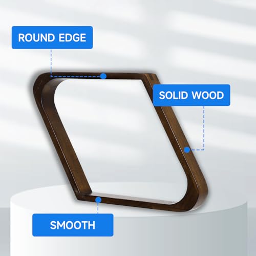 GSE Games & Sports Expert Solid Wood Billiard 8-Ball Triangle / 9-Ball Diamond Pool Ball Racks for 2-1/4" Pool Balls, Pool Table Accessories - color: Espresso, style: 9-Ball Diamond Rack