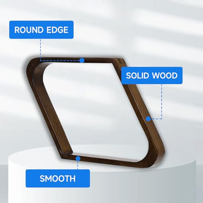 GSE Games & Sports Expert Solid Wood Billiard 8-Ball Triangle / 9-Ball Diamond Pool Ball Racks for 2-1/4" Pool Balls, Pool Table Accessories - color: Espresso, style: 9-Ball Diamond Rack