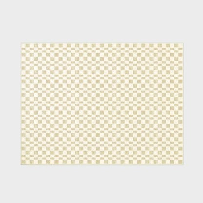 EVERGRACE Checkered Plaid Area Rug - Soft Faux Wool, 9x12, Washable, Anti Slip, Large, for Entryway, Bedroom, Living Room, Hallway, Kitchen, Dining Room and Laundry, Beige - color: Beige, size: 9' x 12' (Rectangular)