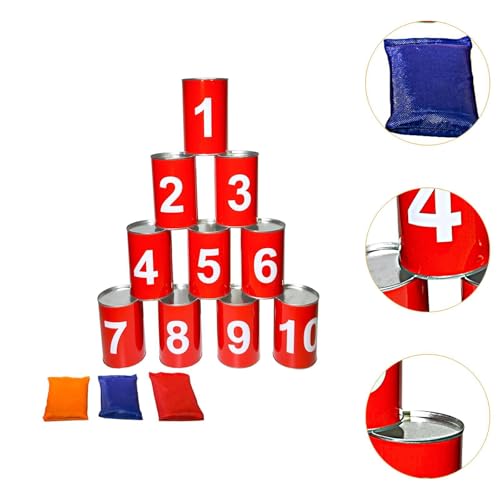 Toss Game Holiday Lawn Hand Eye Coordination Knockdown Can Game Set