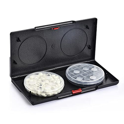 19x19 Go Board Game Set with Large Folding Travel Board (11.3-Inch) and Magnetic Plastic Stones Strategy Weiqi Games
