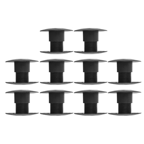 10PCS Tabletop Foosball Bushings Bearing Rods for Fun Games Accessories Black Foosball Machine Bearings Replacement Diameter Threaded Plastic Portable Size Foosball Replacement Parts