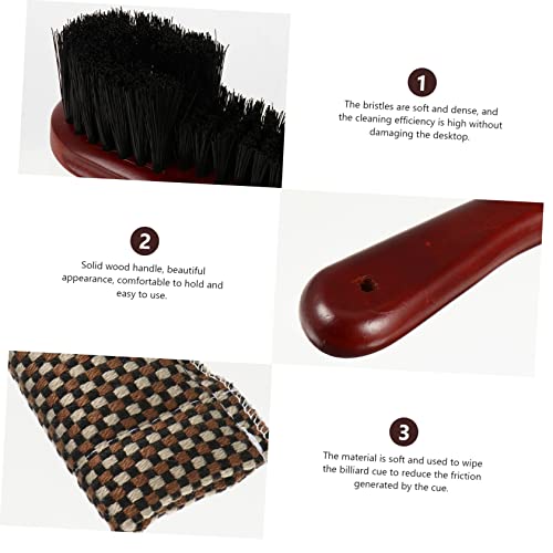 SUPVOX 1Set Billiard Table Rail Brush Kit Ergonomic Pool Table Cleaning Brush for Billiard Lovers Durable and Reusable for Reducing Friction and Enhancing Comfort