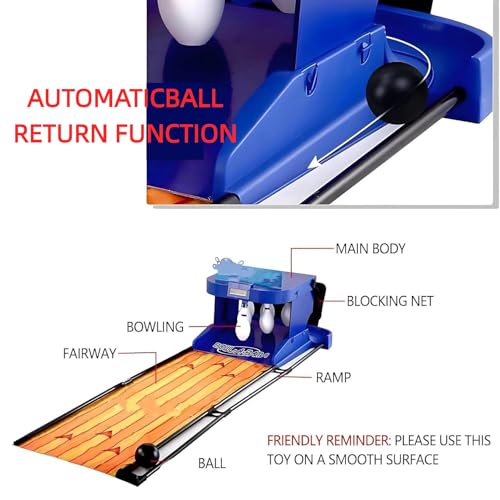 Indoor Electric Bowling Machine, Foldable Bowling Game Console with Automatic Reset, LED Scoreboard & Sound Effects - Fun Sports Game for Kids & Adults
