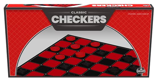 Goliath Checkers - Classic Game with Folding Board and Interlocking Checkers (Amazon Exclusive)