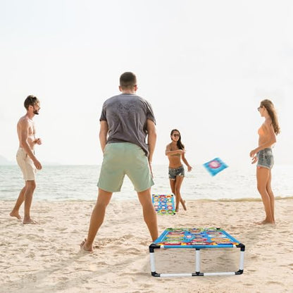 Bean Bag Toss Game Cornhole Set Outdoor Toys,8 Cornhole Bean Bags and Carrying Case,Indoor Outdoor Games,Camping Travel Accessory
