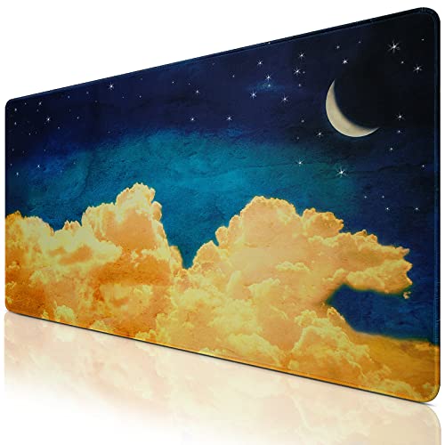 Canjoy Gaming Mouse Pad, Large Extended Mouse Pad Big Computer Mousepad for Home Office Gaming Work 31.5x15.7inch - color: Moon Sky