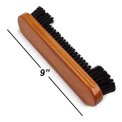 GSE Games & Sports Expert 2-Piece Solid Wood Billiard Pool Table Brush and Rail Brush Set, Billiards Pool Table Cleaning Tools - color: Oak